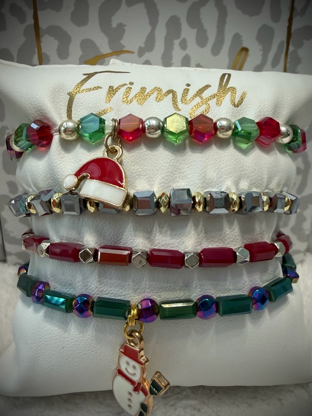New ERIMISH Bracelets 4 Pc- Christmas - Custom Regular, Kids or Extended Size